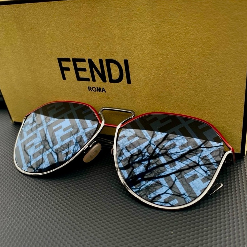 FENDI 60 Aviator Sunglasses - Picture 3 of 8